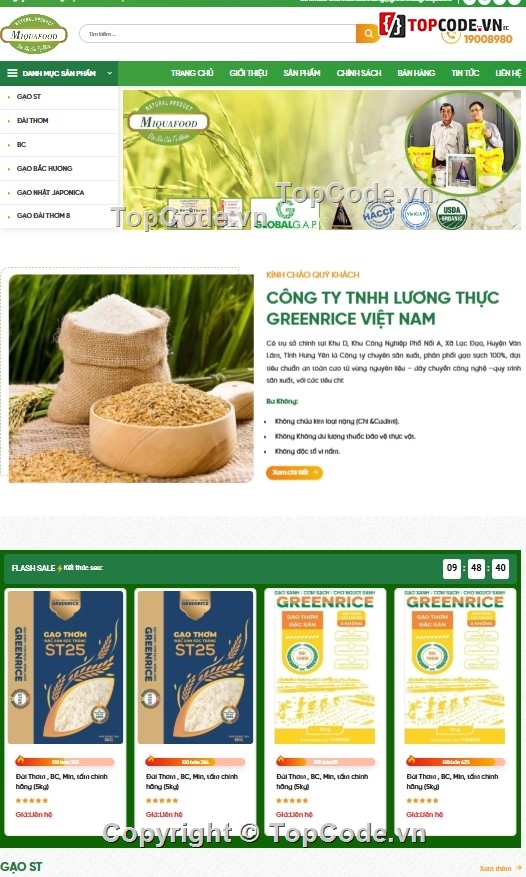 website bán gạo,website lương thực,buôn bán gạo,gạo đặc sản,Sharecode Website Cung Cấp Các Loại Gạo Thơm Ngon